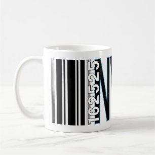 New York City 1625 Barcode Design Coffee Mug
