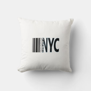 New York City 1625 Barcode Design Cushion