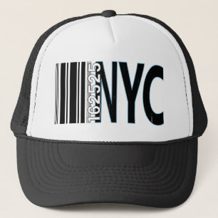 New York City 1625 Barcode Design Trucker Hat