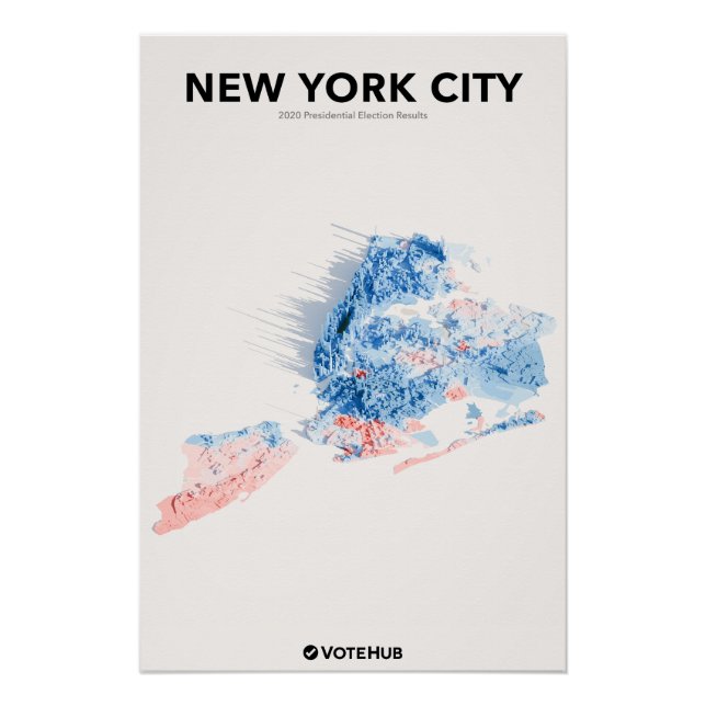 New York City - 2020 Presidential Election Results Poster (Front)