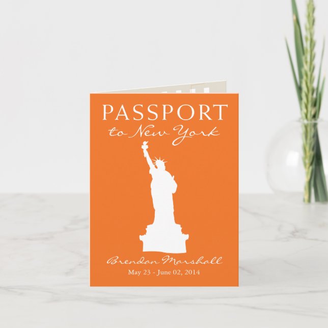 New York City 21ST Birthday Passport Invitation (Front)