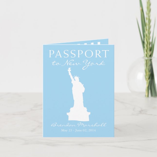 New York City 21st Birthday Passport Invitation (Front)