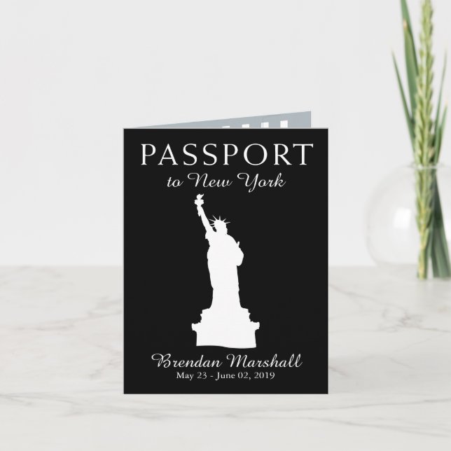 New York City 26th Birthday Passport Invitation (Front)
