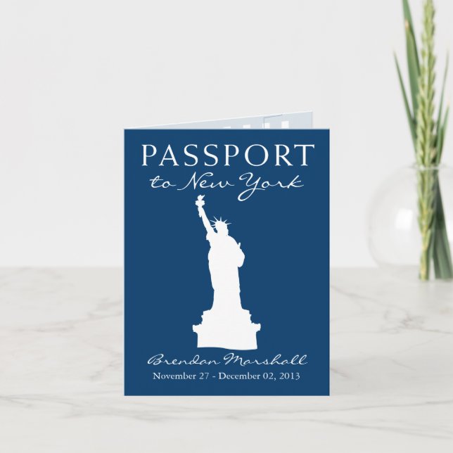 New York City 50th Birthday Passport Invitation (Front)