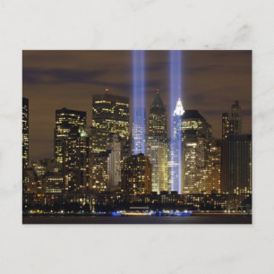 NEW YORK CITY 9/11 LIGHT TRIBUTE POSTCARDS