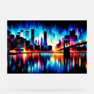 New York City Abstract 1103 Acrylic Sign