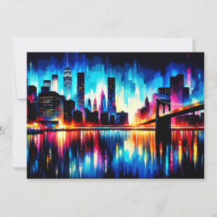 New York City Abstract 1103 Holiday Card