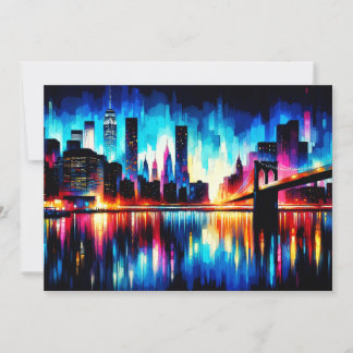 New York City Abstract 1103 Holiday Card