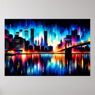 New York City Abstract 1103 Poster