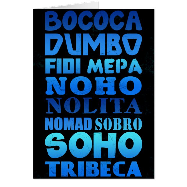 New York City Acronyms (Front)