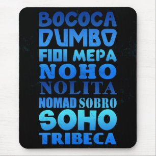 New York City Acronyms Mouse Mat