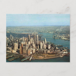 New York City, Aerial View, 1959 Retro Inspired Postcard