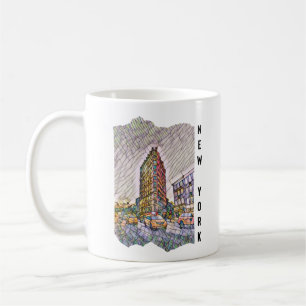 New York City Aesthetic Mosaic Art Coffee Mug