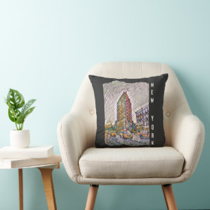 New York City Aesthetic Mosaic Art Cushion