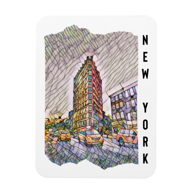 New York City Aesthetic Mosaic Art        Magnet (Vertical)