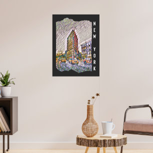 New York City Aesthetic Mosaic Art        Poster