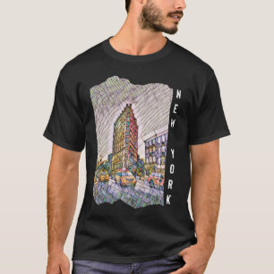 New York City Aesthetic Mosaic Art T-Shirt