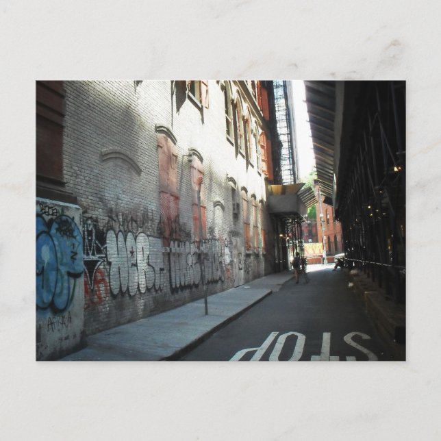 New York City Alley on a Summer Day Postcard (Front)