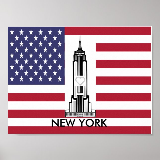 New York City American Flag Poster (Front)