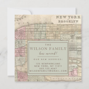New York City Antique Map Moving Announcement