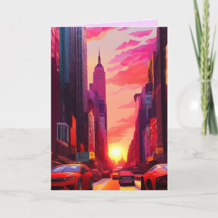 NEW YORK CITY ART BIRTHDAY GREETING CARD