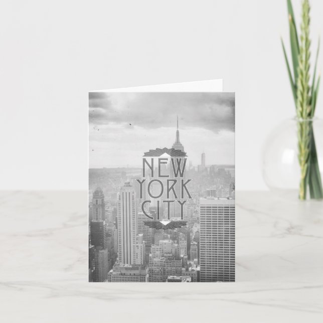New York City Art Deco Splendour Travel Notecard (Front)