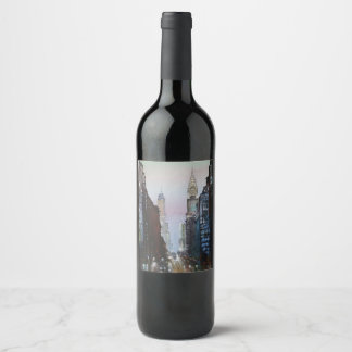 New york city art wine label