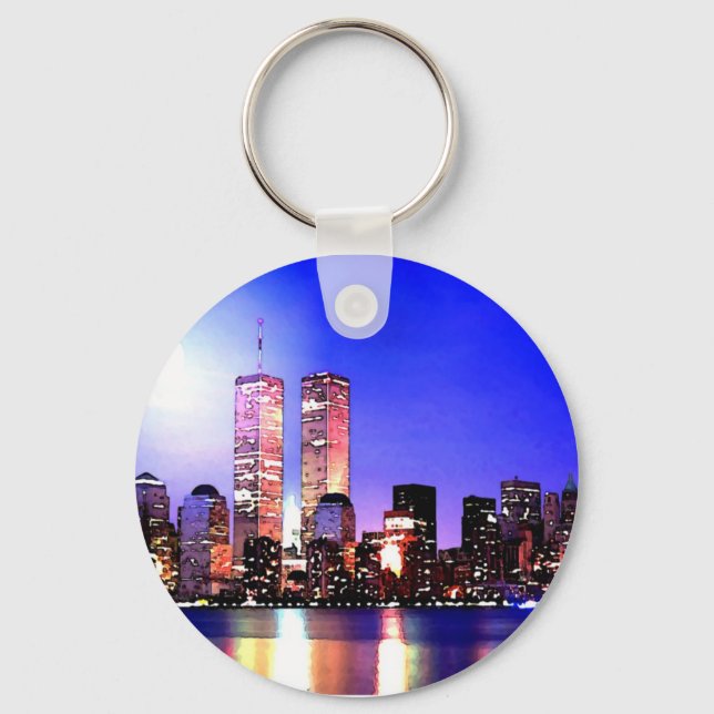 New York City at Night Key Ring (Front)