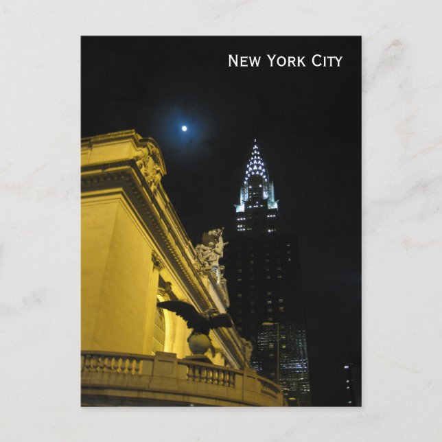 New York City at Night Postcard (Front)