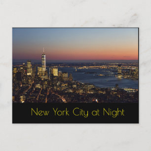 New York City at Night Postcard