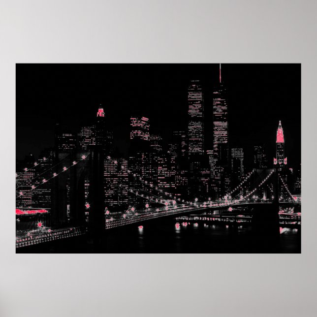 New York City at Night Poster (Front)