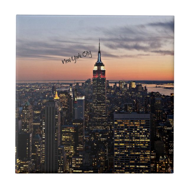 New York City at Night Tile (Front)
