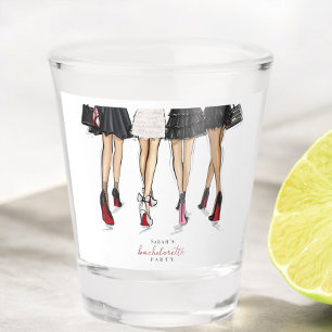 New York City Bachelorette Fashion Illustration Shot Glass