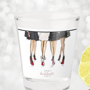 New York City Bachelorette Fashion Illustration Shot Glass