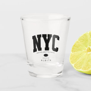 new york city bachelorette shot glass