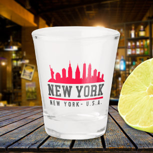 New York City Beautiful Fun Skyline Shot Glass