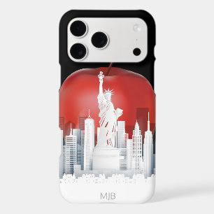 New York City Big Apple with Monogram