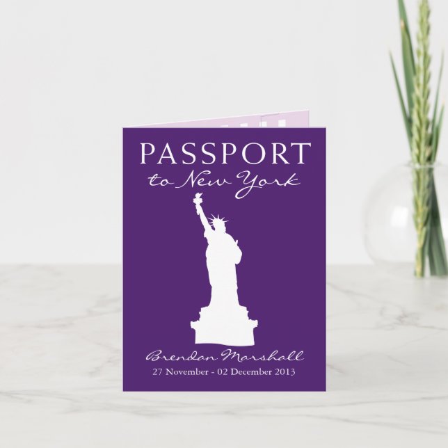 New York City Birthday Passport Invitation (Front)