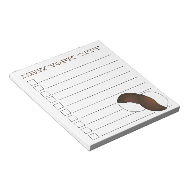 New York City Black and White Cookie NYC Checklist Notepad (Angled)