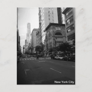 New York City Black and White Postcard
