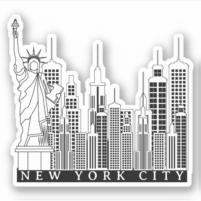 New York City Black and White Silhouette (Front)