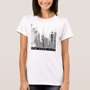 New York City Black and White Silhouette T-Shirt
