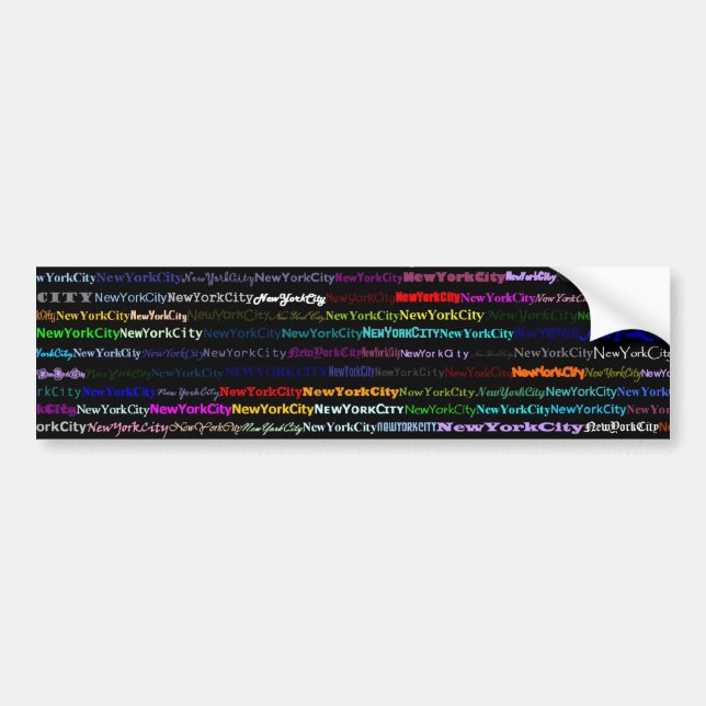 New York City Black Background Bumper Sticker (Front)