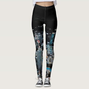 New York City Blacklight Nights Yoga Leggings