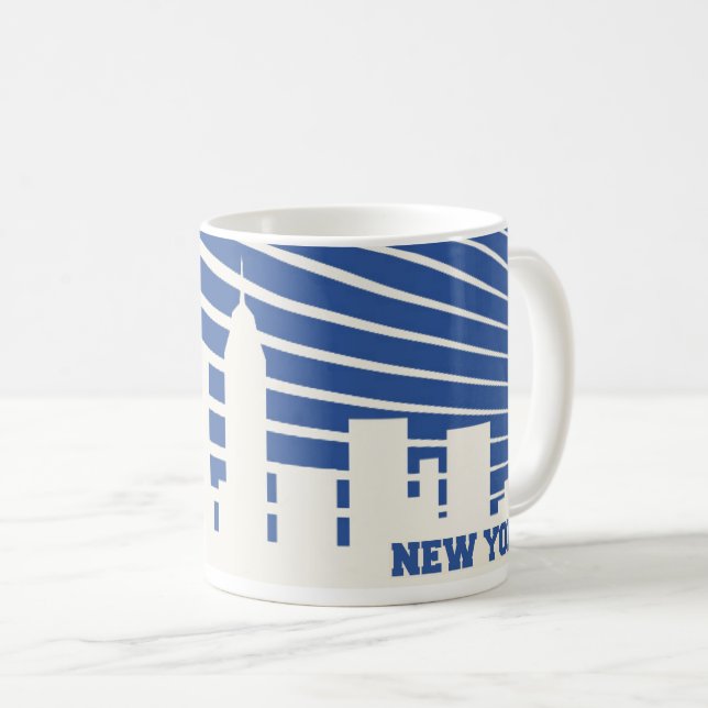 New York City Blue Coffee Mug (Front Right)