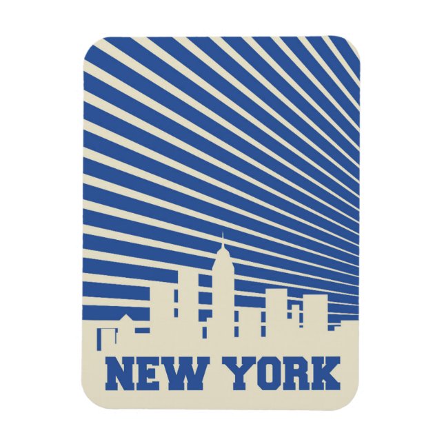 New York City Blue Magnet (Vertical)