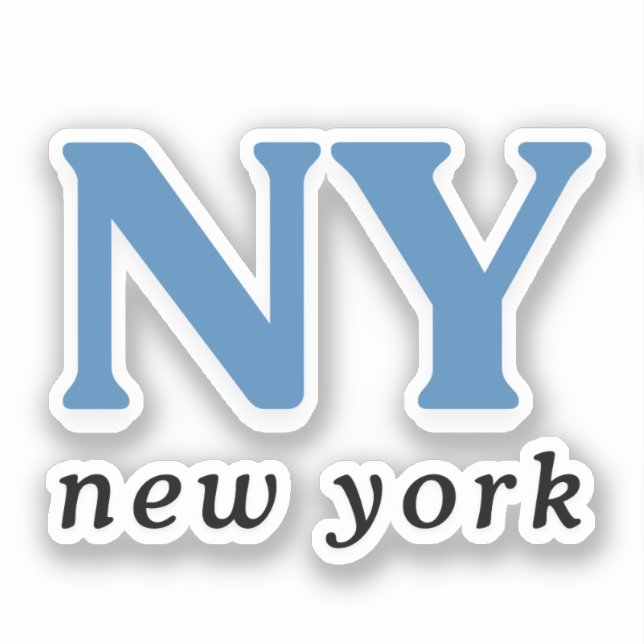 New York City Blue Modern Letter (Front)