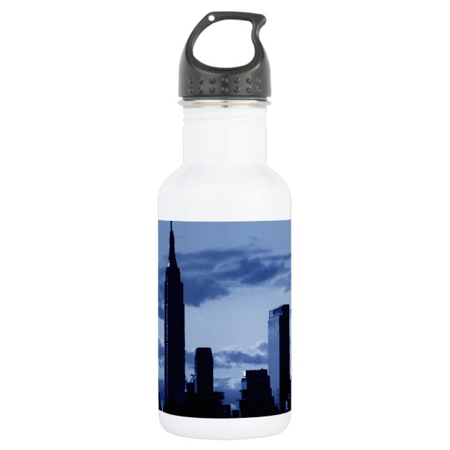 New York City & Blue Night 532 Ml Water Bottle (Front)