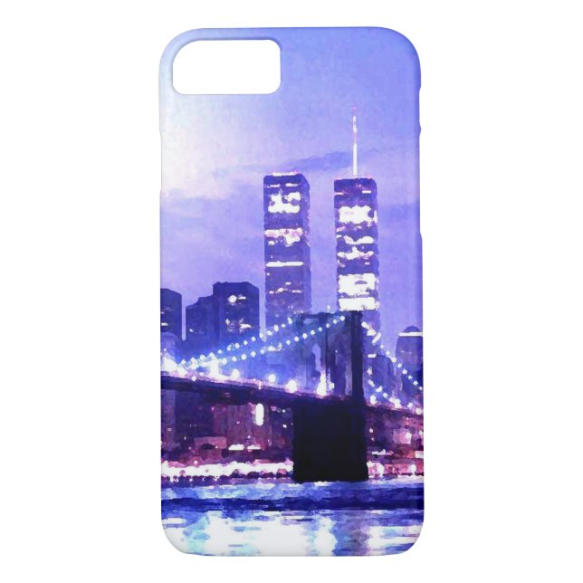 New York City & Blue Night iPhone 7 Case (Back)