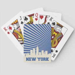 New York City Blue Playing Cards